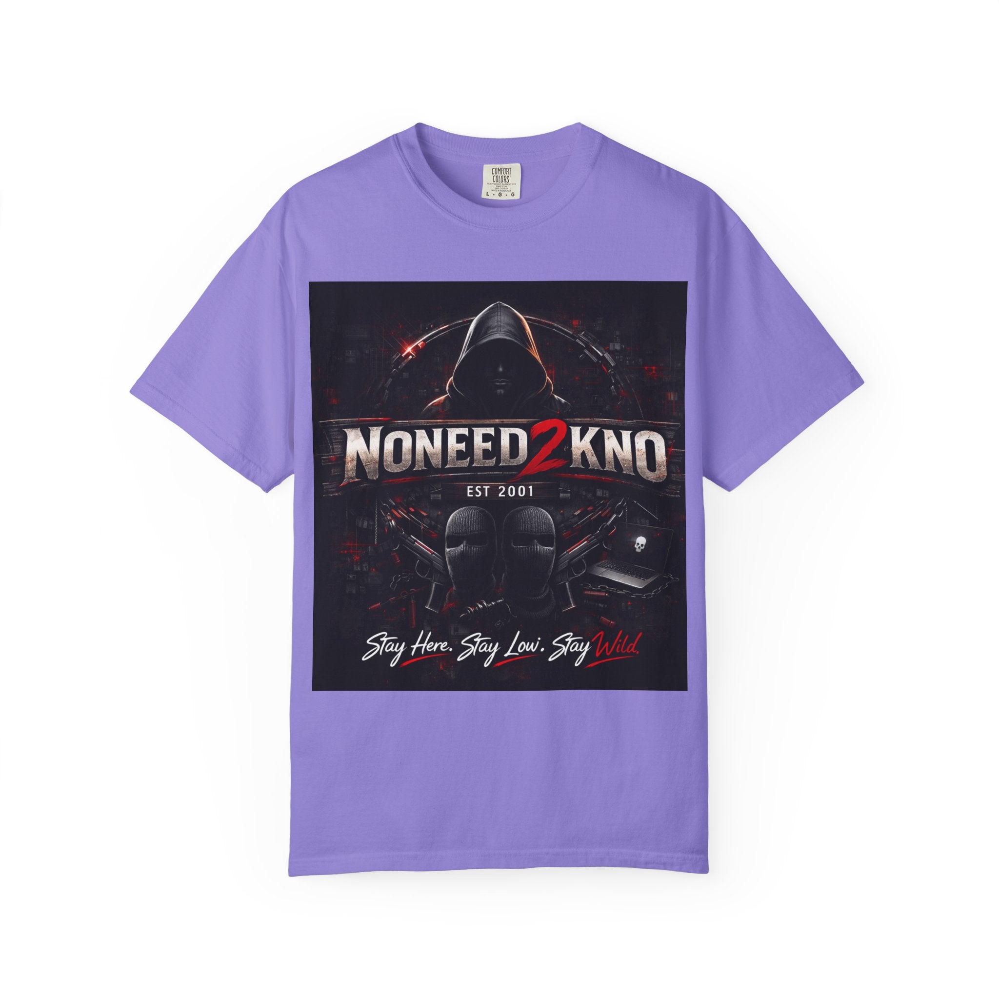 NONEED2KNO Graphic T-Shirt — Vintage Garment-Dyed Tee