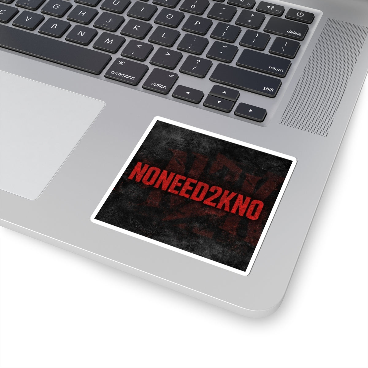 NONEED2KNO Kiss-Cut Sticker — Edgy Text Vinyl Decal