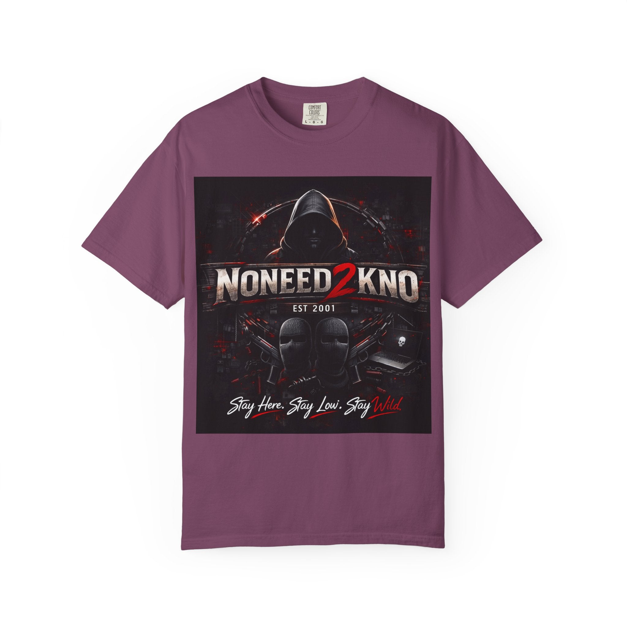 NONEED2KNO Graphic T-Shirt — Vintage Garment-Dyed Tee
