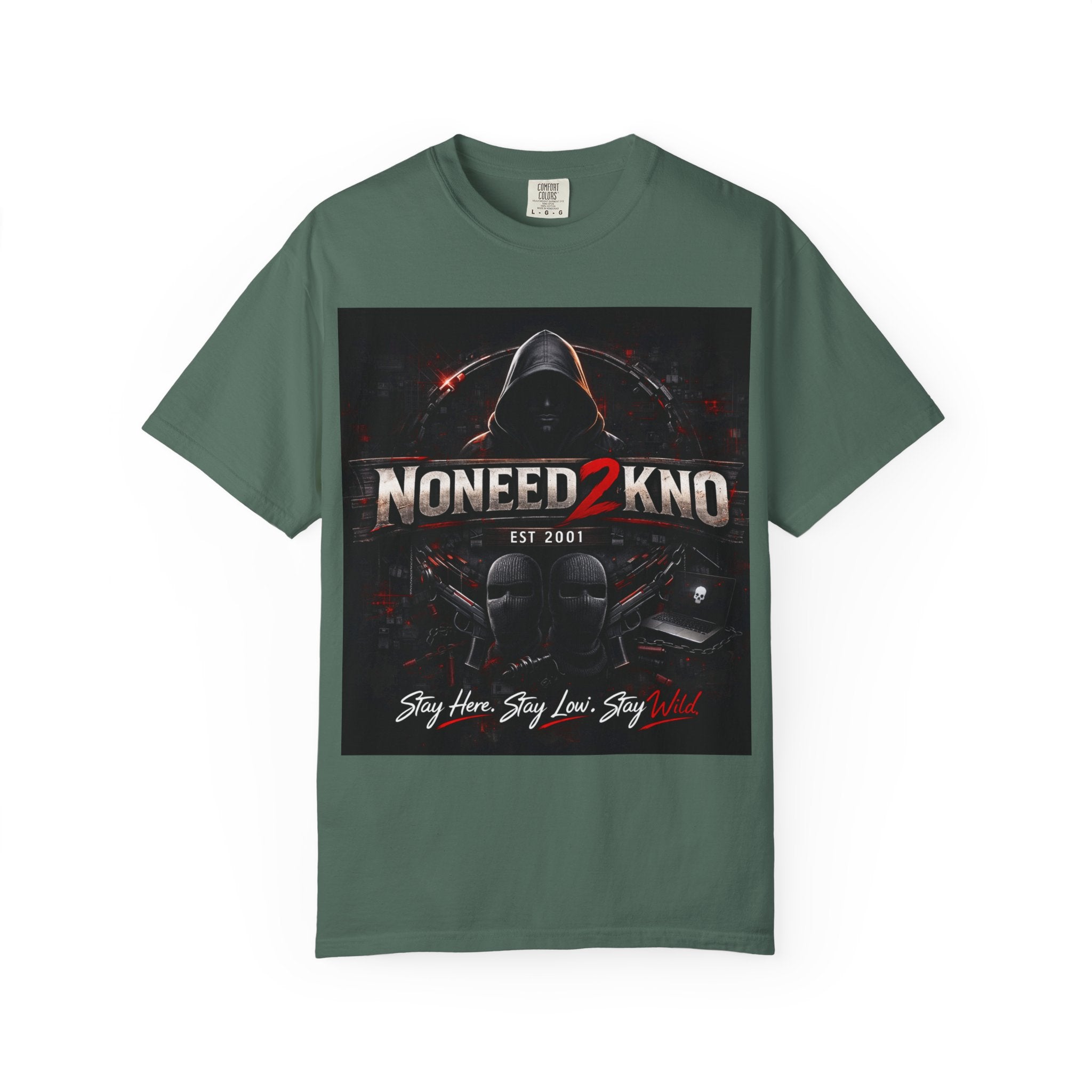 NONEED2KNO Graphic T-Shirt — Vintage Garment-Dyed Tee