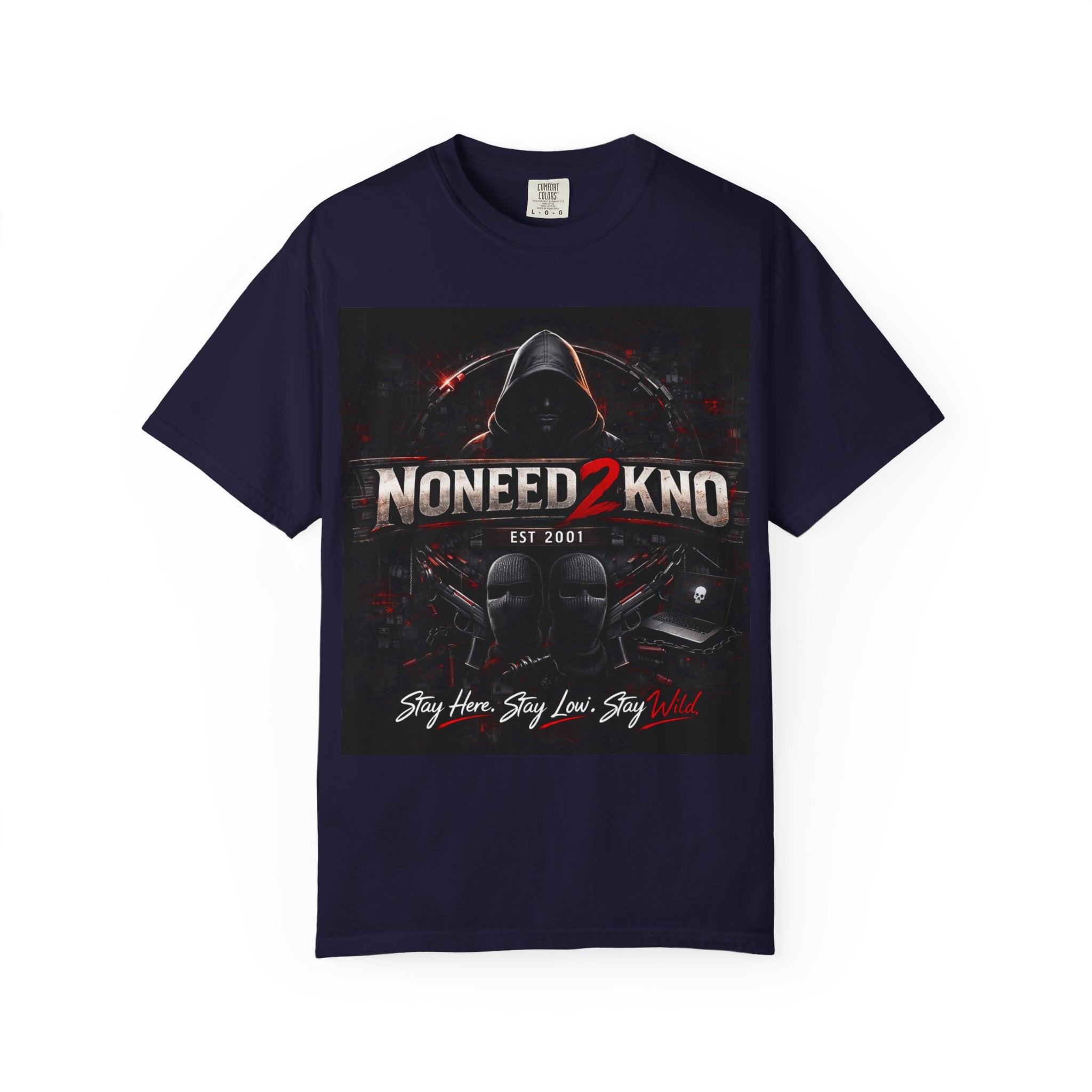 NONEED2KNO Graphic T-Shirt — Vintage Garment-Dyed Tee