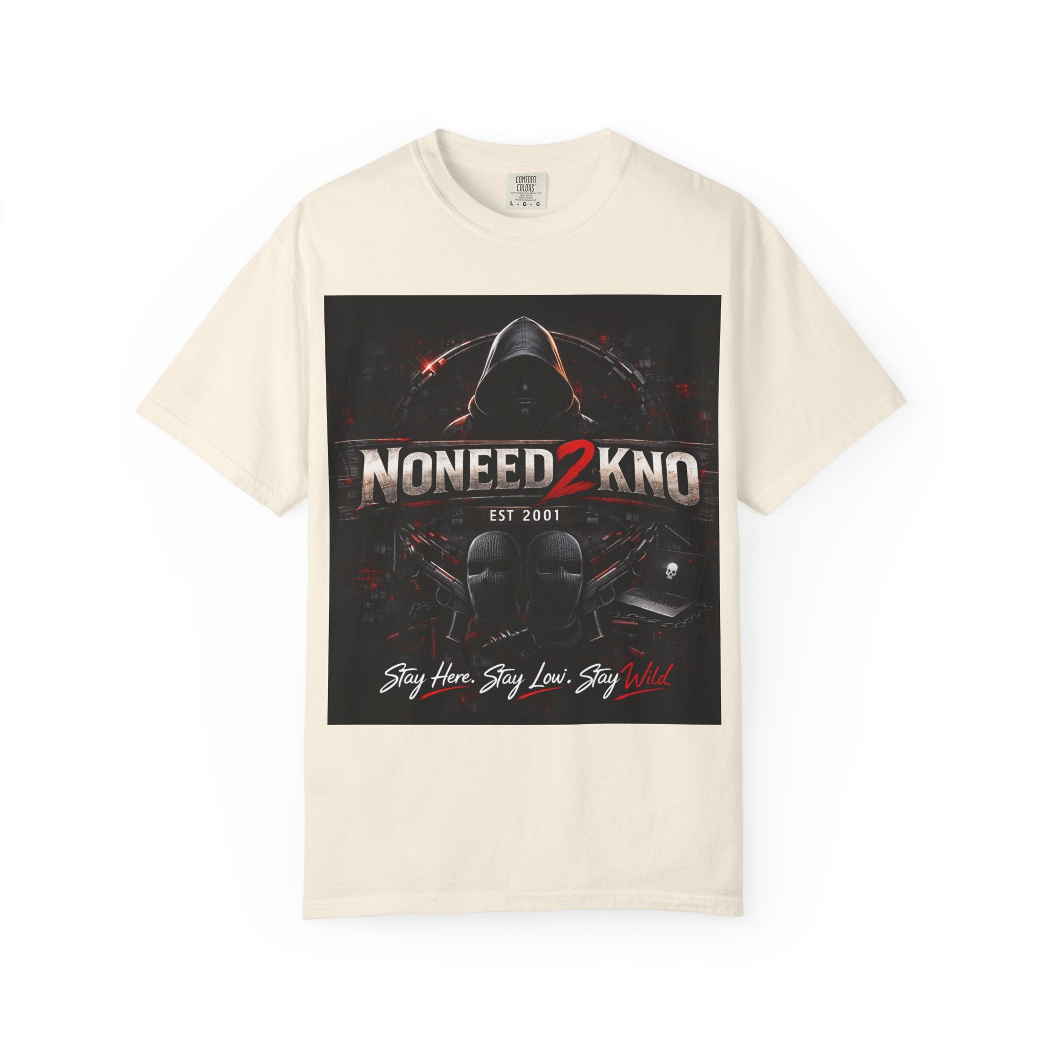 NONEED2KNO Graphic T-Shirt — Vintage Garment-Dyed Tee