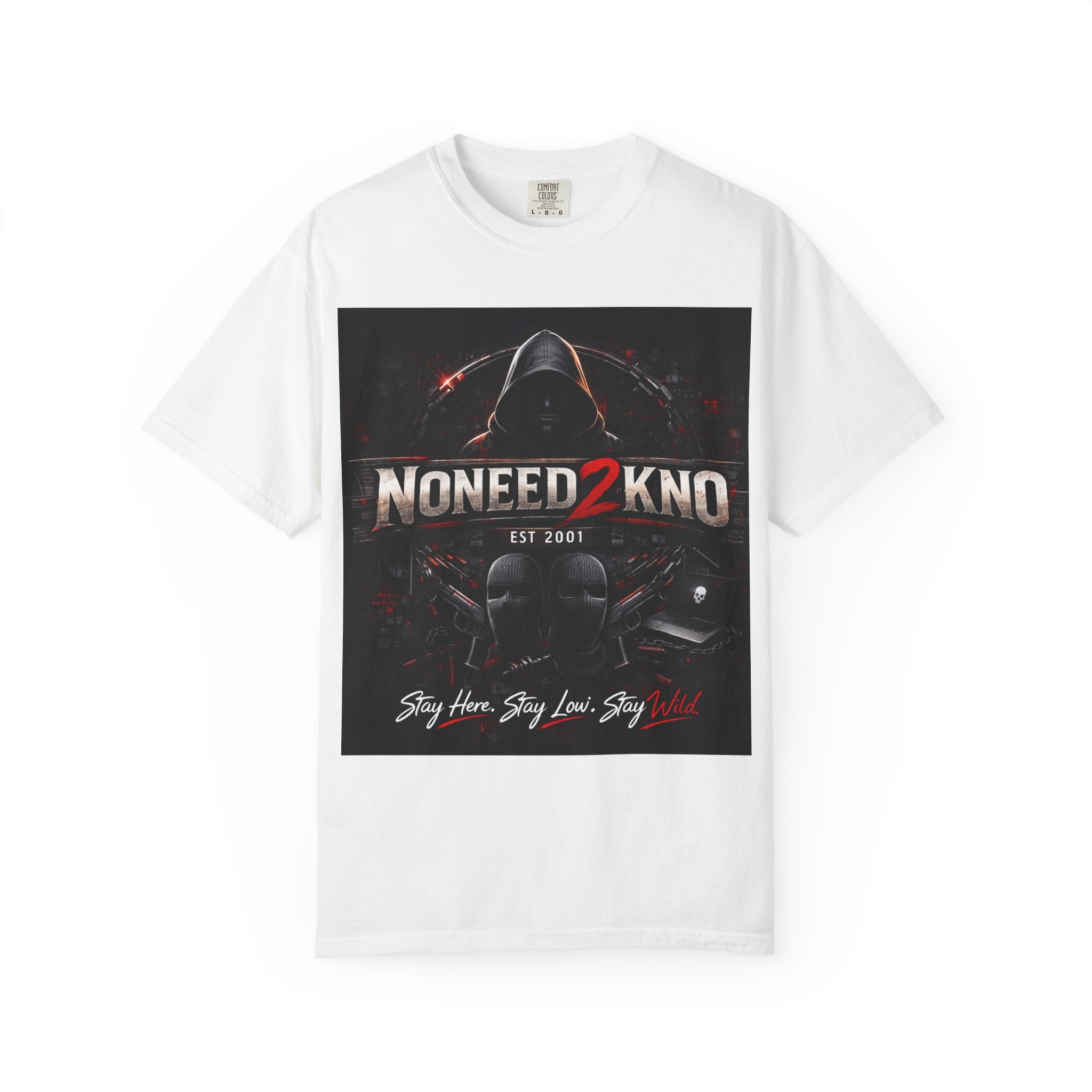 NONEED2KNO Graphic T-Shirt — Vintage Garment-Dyed Tee