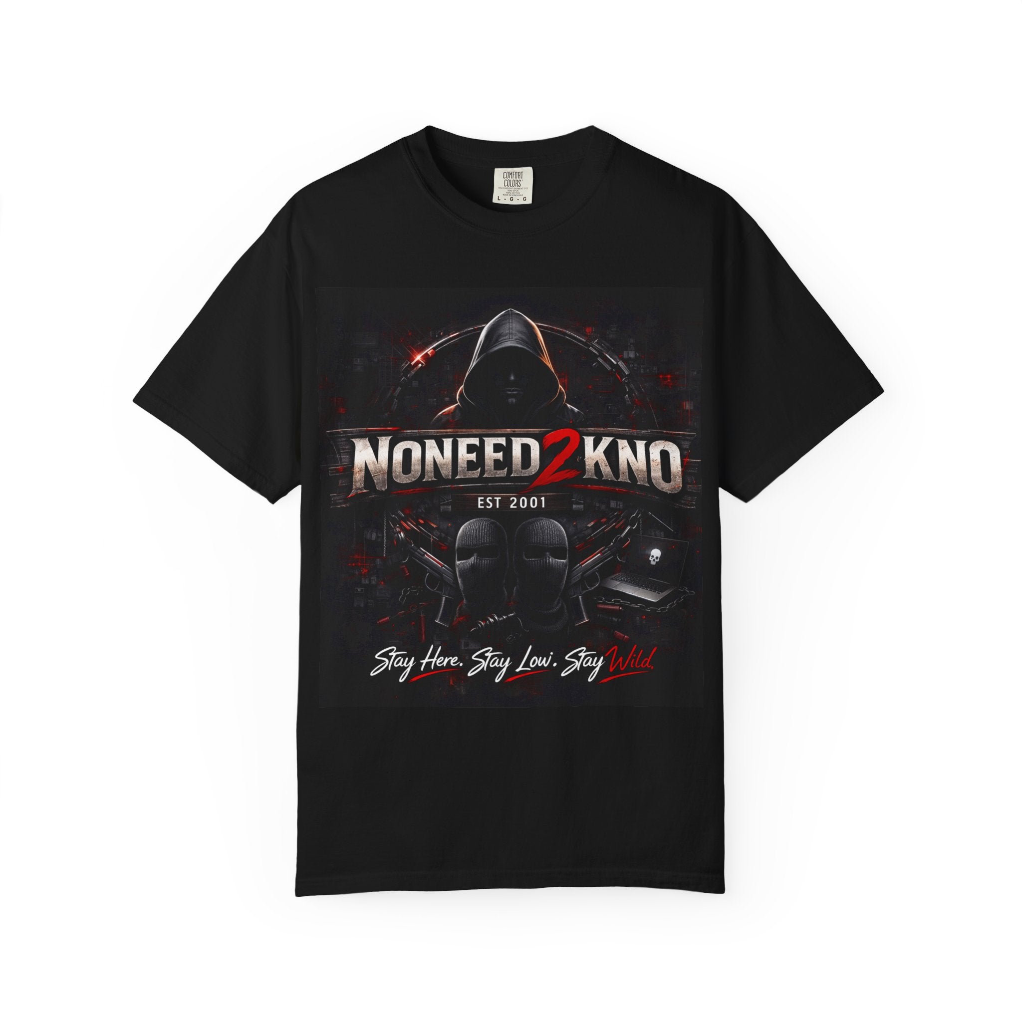 NONEED2KNO Graphic T-Shirt — Vintage Garment-Dyed Tee