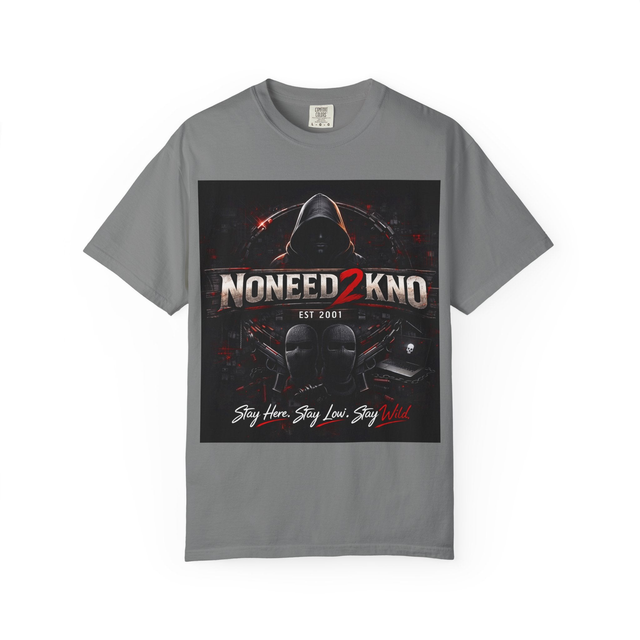 NONEED2KNO Graphic T-Shirt — Vintage Garment-Dyed Tee