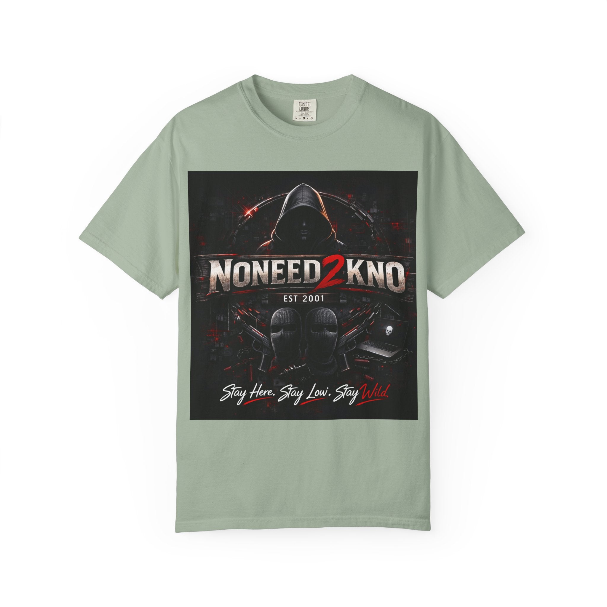 NONEED2KNO Graphic T-Shirt — Vintage Garment-Dyed Tee