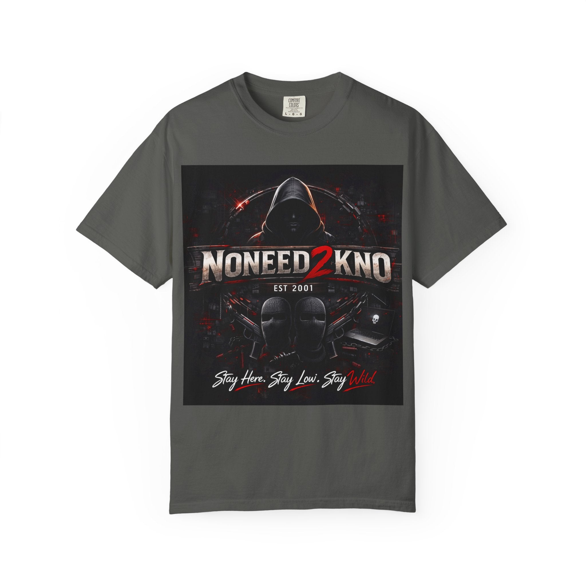 NONEED2KNO Graphic T-Shirt — Vintage Garment-Dyed Tee