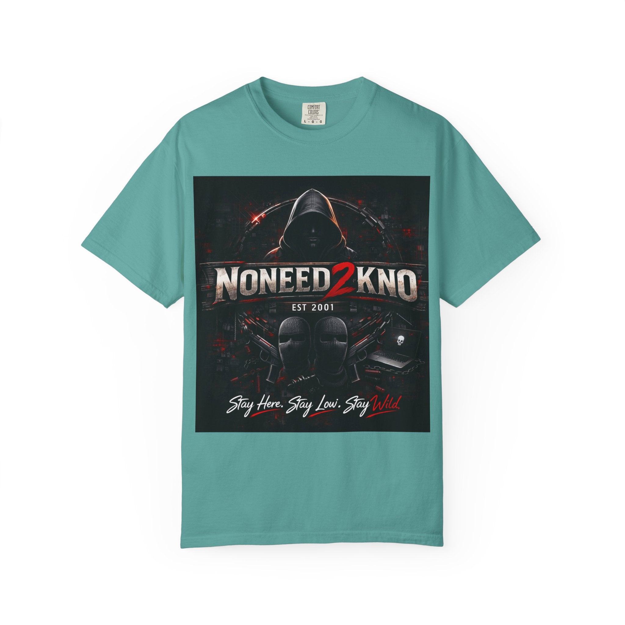 NONEED2KNO Graphic T-Shirt — Vintage Garment-Dyed Tee