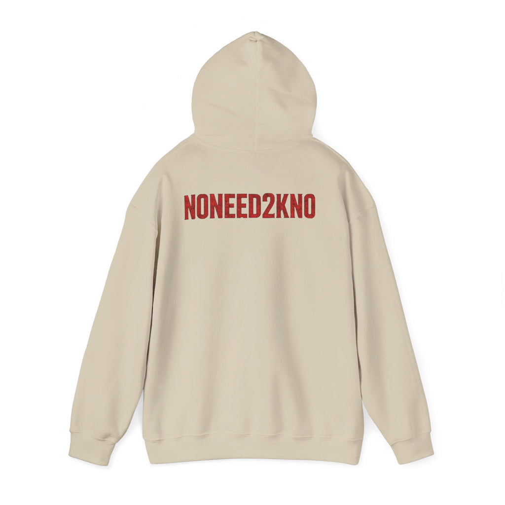 NONEED2KNO Hoodie — Minimalist Streetwear Pullover