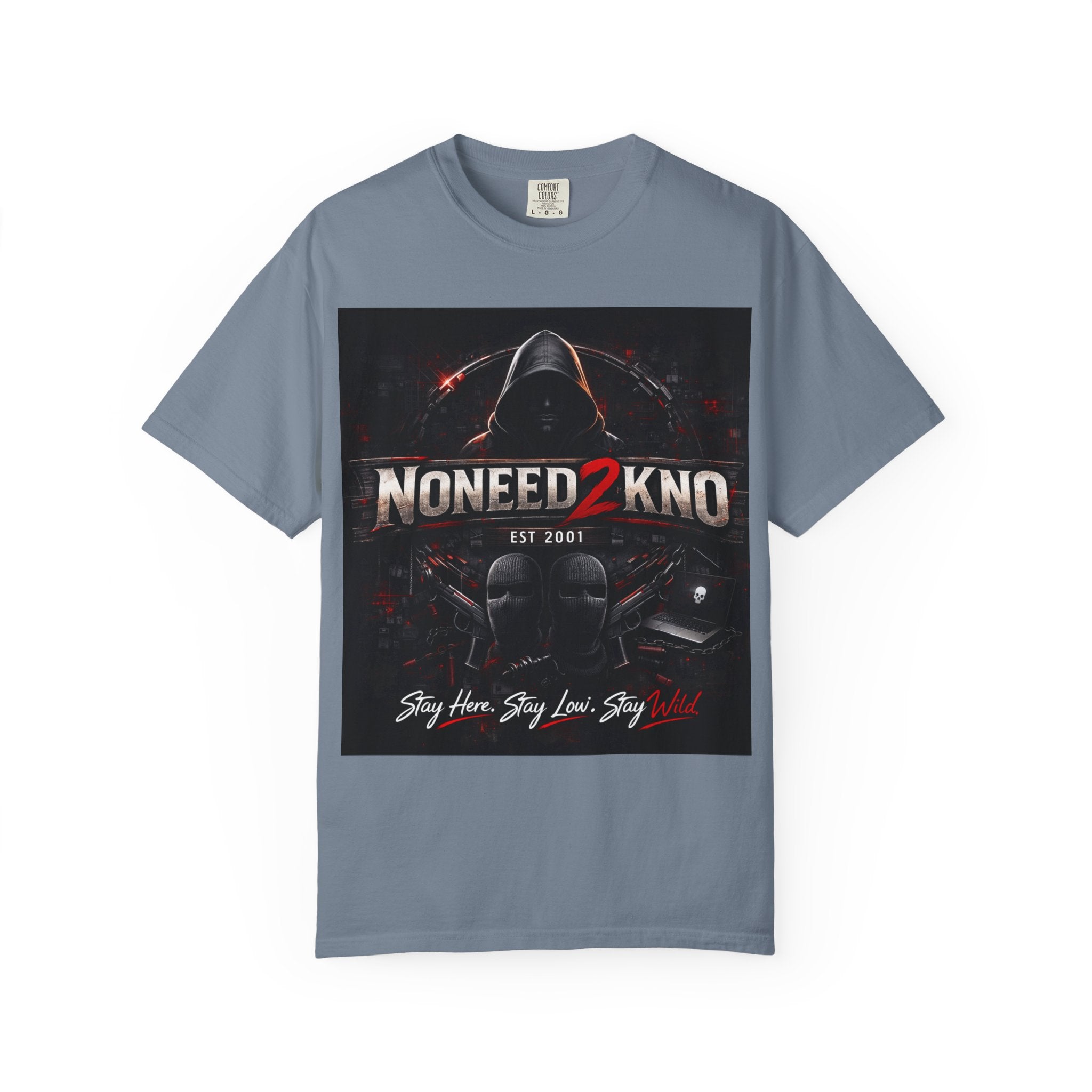 NONEED2KNO Graphic T-Shirt — Vintage Garment-Dyed Tee